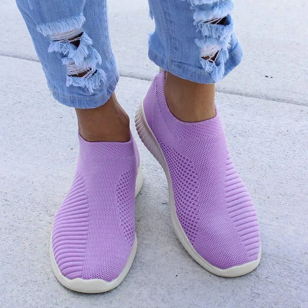 Women's Slip On Sneakers Lightweight Breathable Walking Shoes Women Sports Casual Slip On Shoes Brown Sneakers Brown Tennis Shoe Cross Trainer Shoe