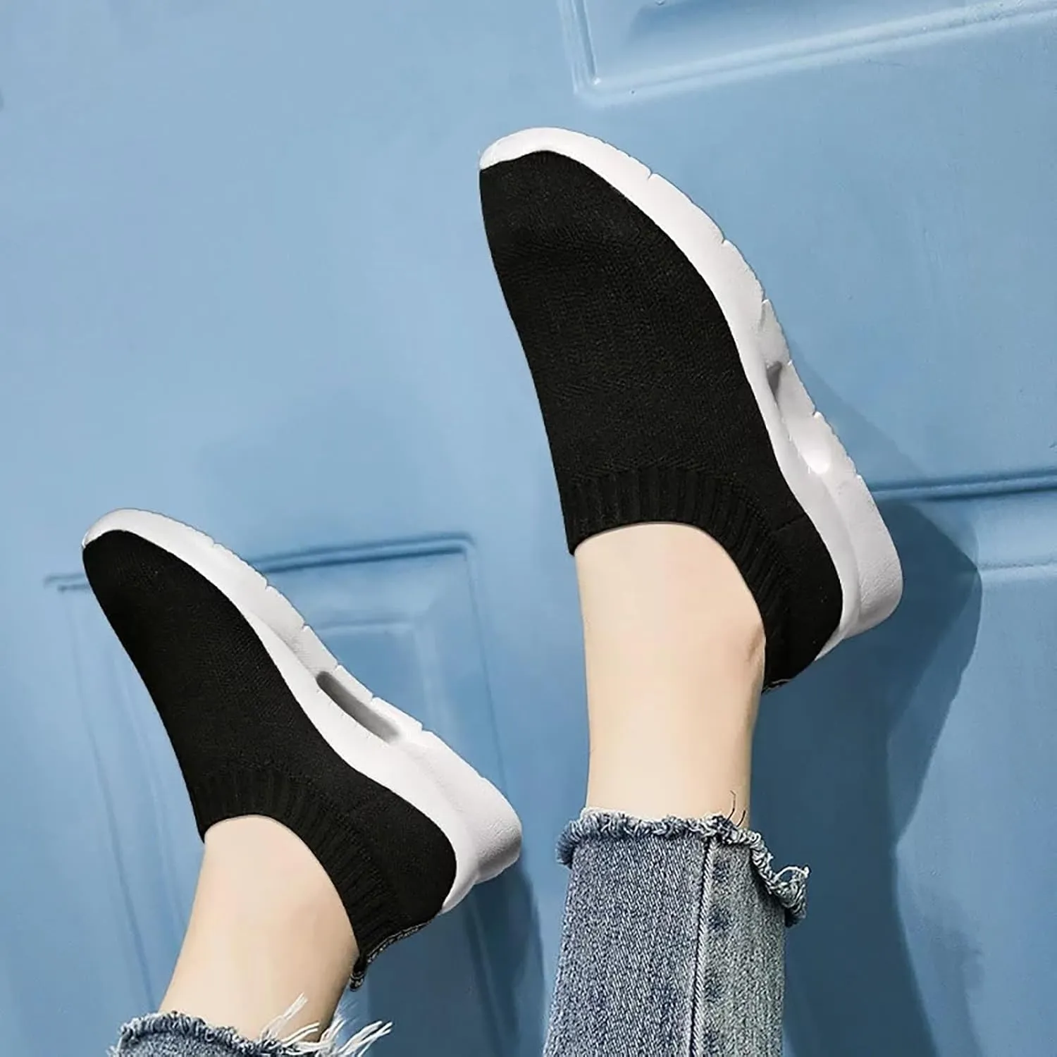 Womens Slip on Walking Shoes Comfort Lightweight Mens Dress Shoes Jogging Brown Casual Shoes Wedge Sneakers Brown Tennis Shoe Cross Trainer Shoe