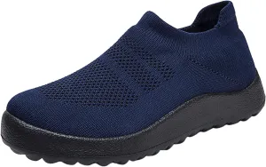 Women's Slip on Walking Shoes Tennis Lightweight Gym Mens Casual Shoes Mesh Breathable Ladies Shoes Casual Women Shoes Sneakers Platform Tennis Shoe White Loafers