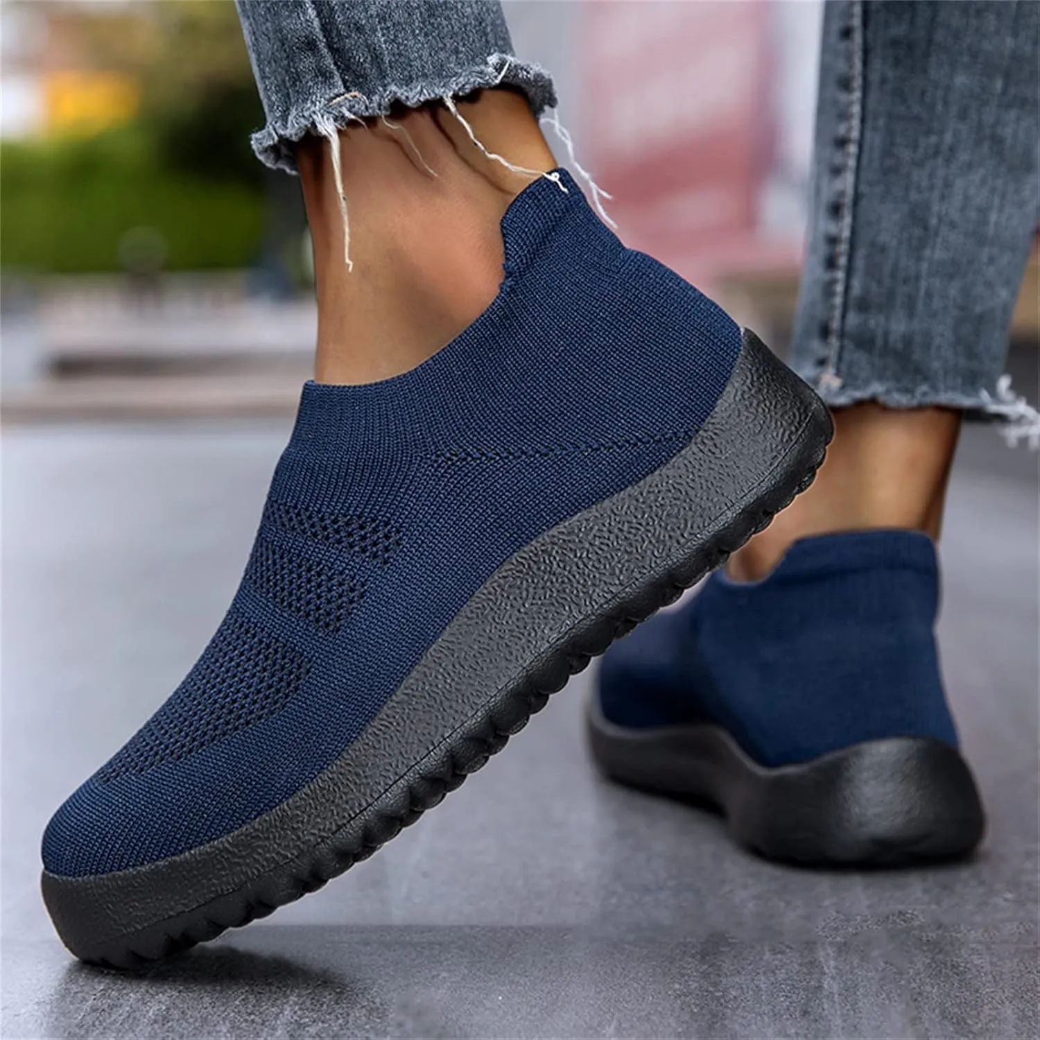Women's Slip on Walking Shoes Tennis Lightweight Gym Mens Casual Shoes Mesh Breathable Ladies Shoes Casual Women Shoes Sneakers Platform Tennis Shoe White Loafers