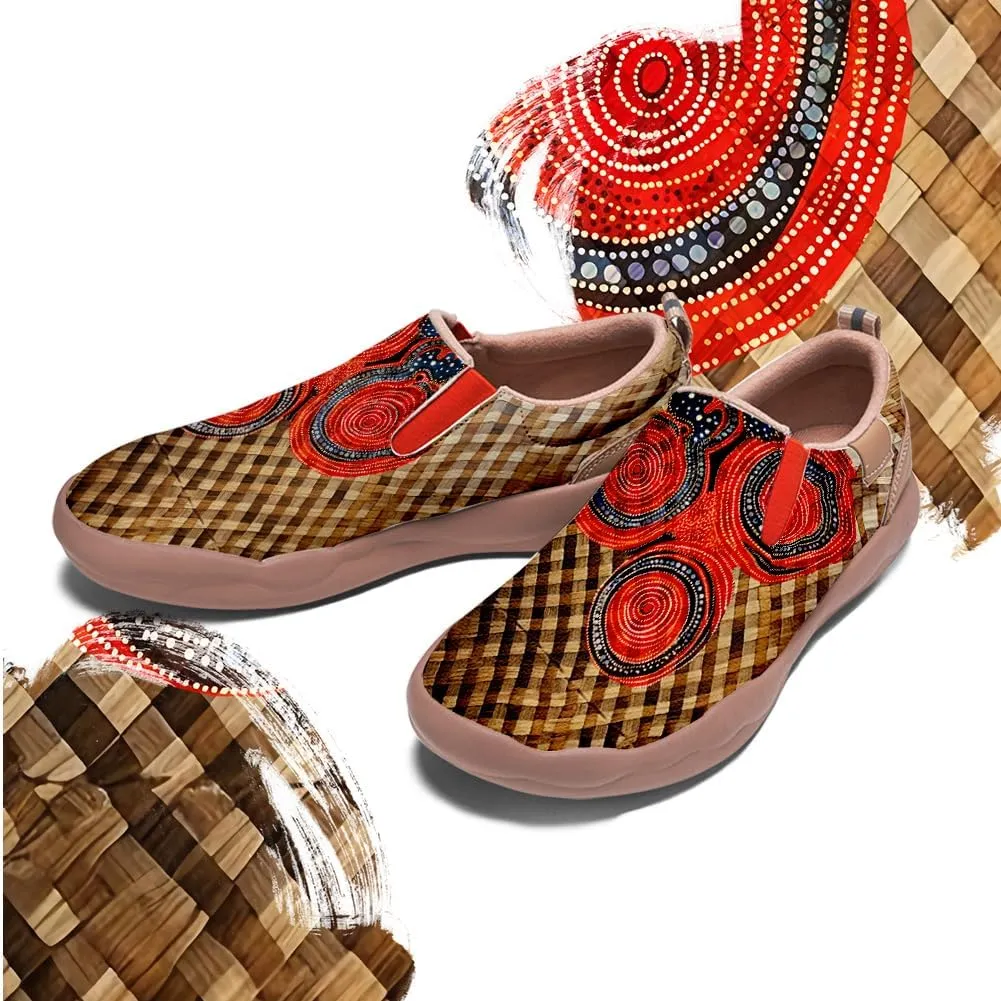 Women's Slip-Ons Sneakers Casual Loafers Microfiber Art Painted Comfort Soft Walking Travel Shoes