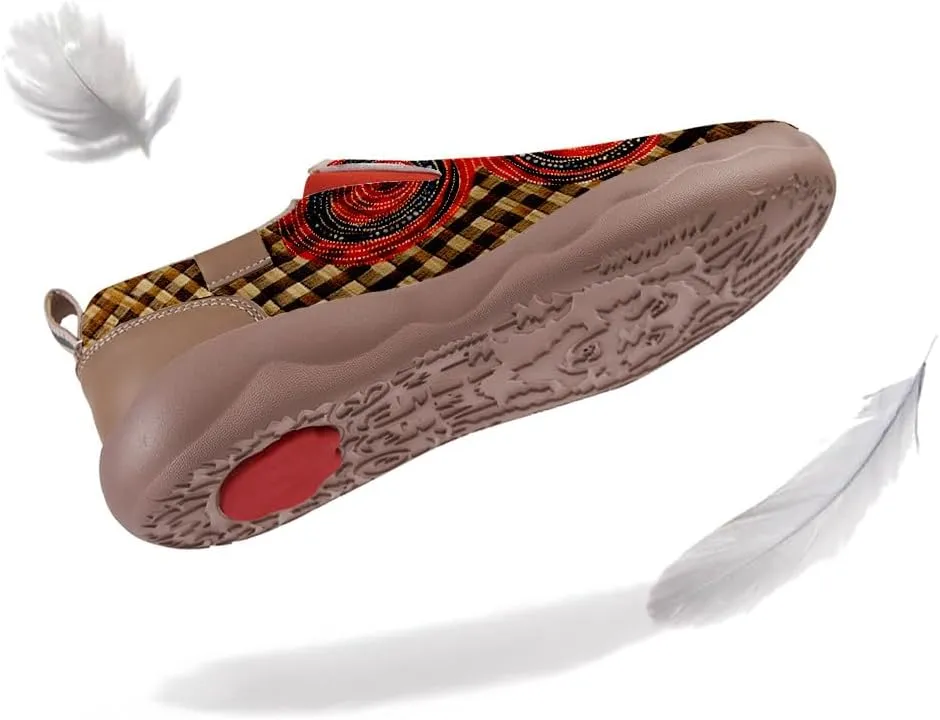 Women's Slip-Ons Sneakers Casual Loafers Microfiber Art Painted Comfort Soft Walking Travel Shoes