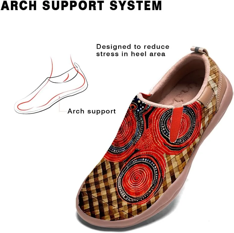 Women's Slip-Ons Sneakers Casual Loafers Microfiber Art Painted Comfort Soft Walking Travel Shoes