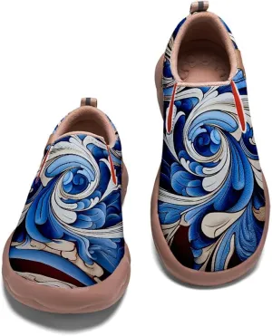Women's Slip-Ons Sneakers Casual Loafers Microfiber Art Painted Comfort Soft Walking Travel Shoes