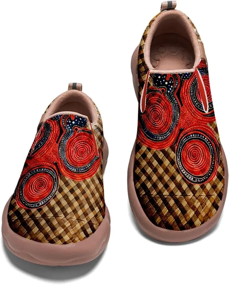 Women's Slip-Ons Sneakers Casual Loafers Microfiber Art Painted Comfort Soft Walking Travel Shoes