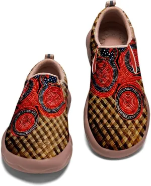 Women's Slip-Ons Sneakers Casual Loafers Microfiber Art Painted Comfort Soft Walking Travel Shoes