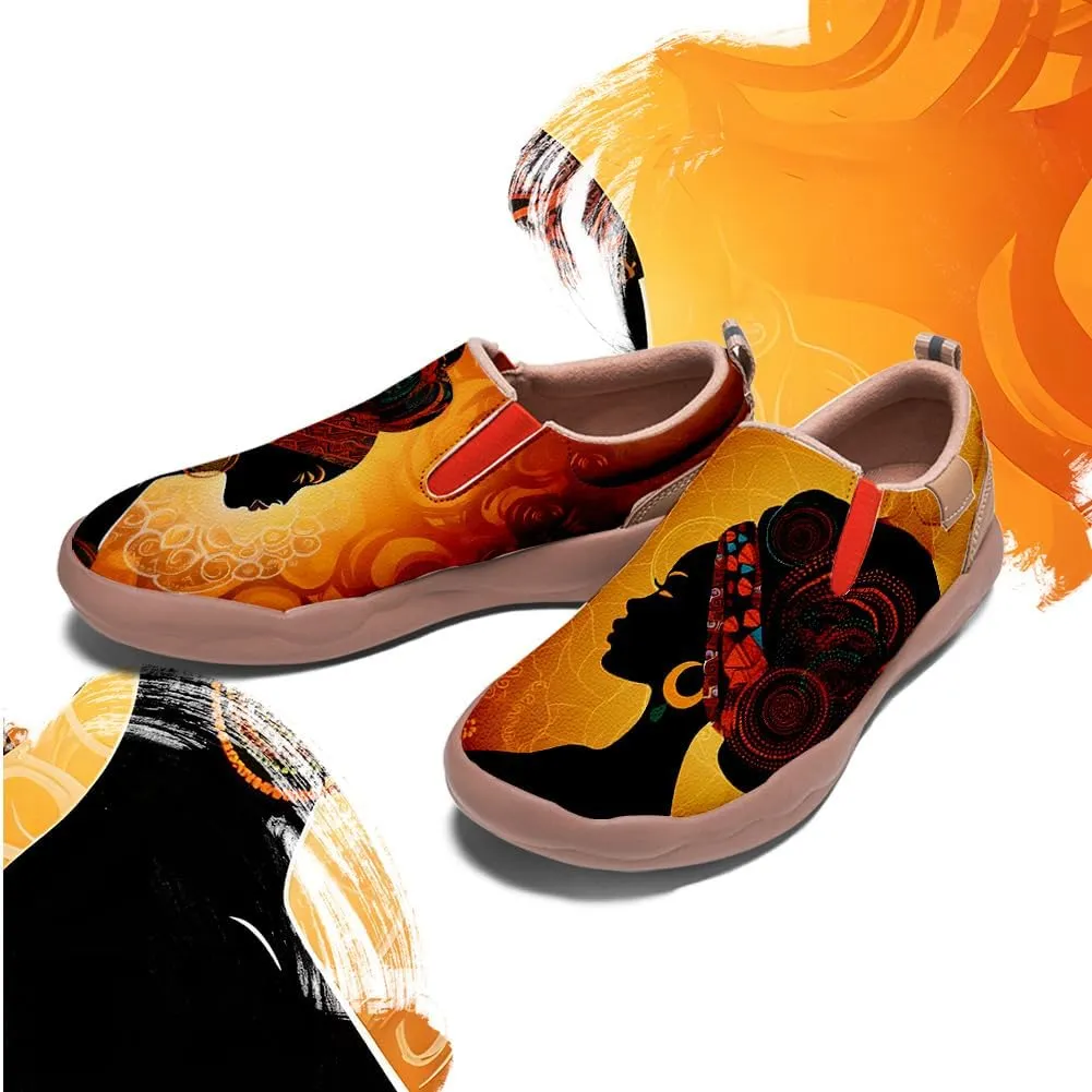 Women's Slip-Ons Sneakers Casual Loafers Microfiber Art Painted Comfort Soft Walking Travel Shoes