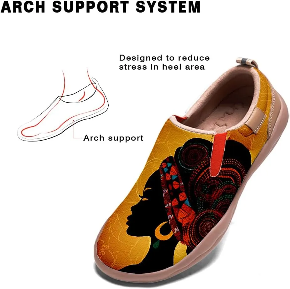 Women's Slip-Ons Sneakers Casual Loafers Microfiber Art Painted Comfort Soft Walking Travel Shoes