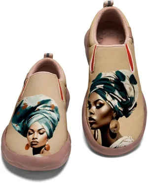 Women's Slip-Ons Sneakers Casual Loafers Microfiber Art Painted Comfort Soft Walking Travel Shoes