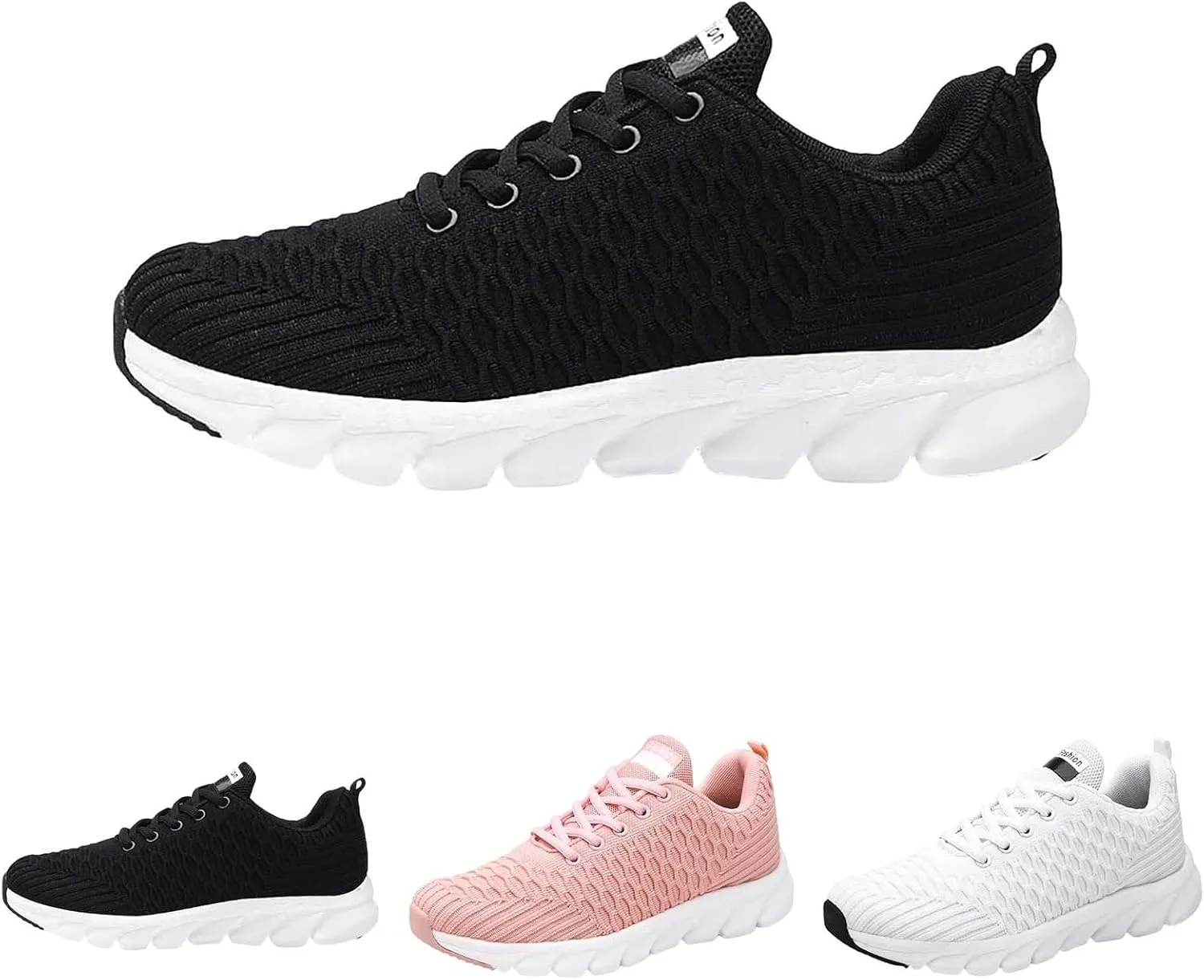 Womens Sneakers Womens Running Shoes Women's White Fashion Sneakers Comfortable & Lightweight Women's Loafers & Slip-Ons Black Sneakers for Women