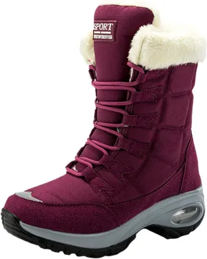 Women's Snow Boots Waterproof Winter Long Boots for Women Waterproof Snow Ankle Snow Boots Women Winter Platform Snow Boots for Snowshoeing Botas Invierno Para Mujer Pie Ancho