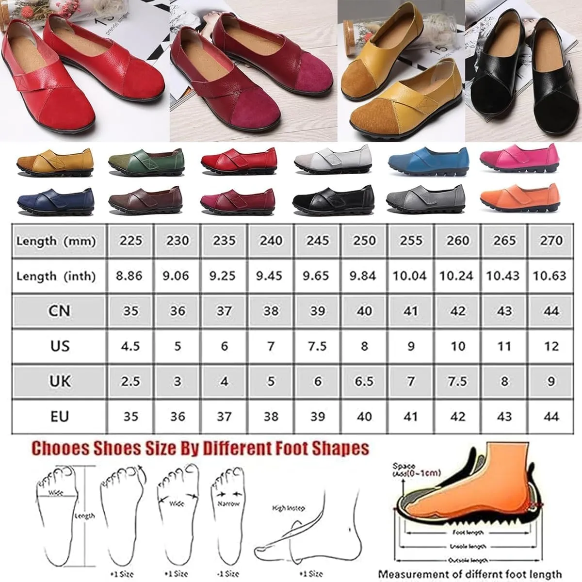 womens suede leather loafers orthopedic loafers breathable leather slip on soft flat wide fit nursing shoes