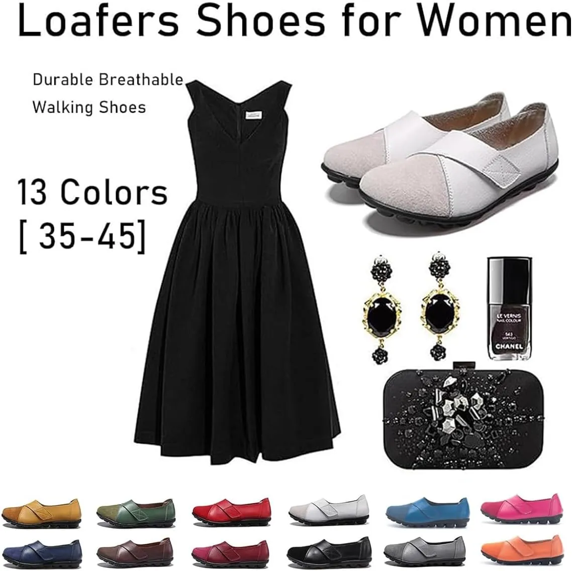 womens suede leather loafers orthopedic loafers breathable leather slip on soft flat wide fit nursing shoes