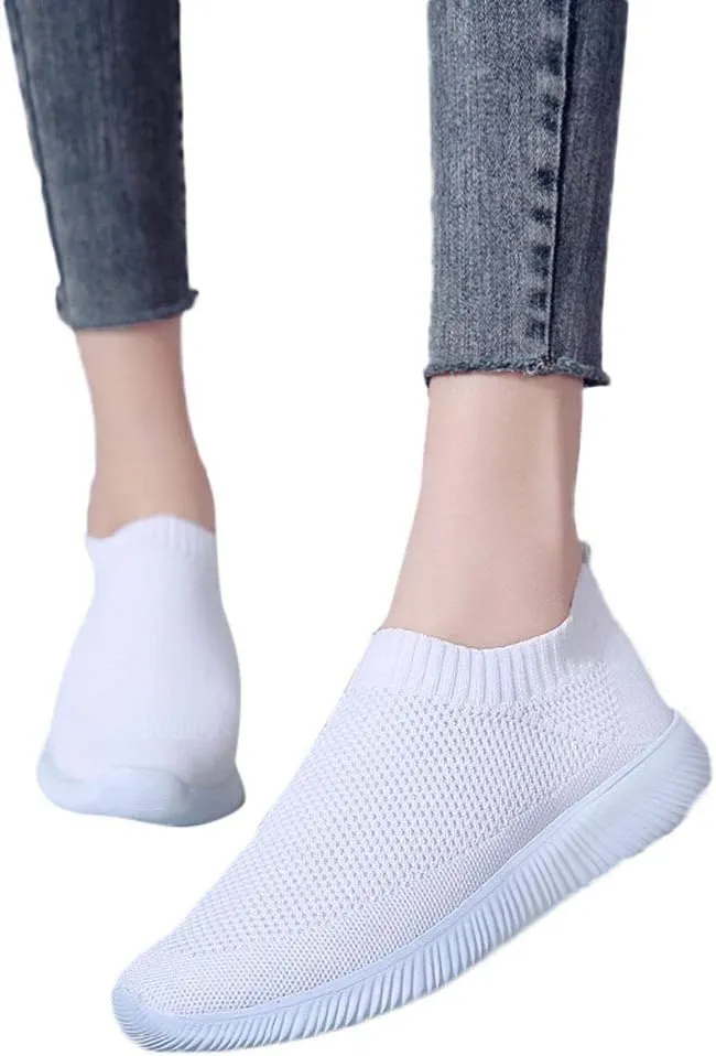 Womens Walking Shoes Sock Casual Ladies Fashion Sneakers Mens Dress Shoes Flat Feet Men Shoes Casual White Platform Sneakers Tennis Shoe Casual Loafers