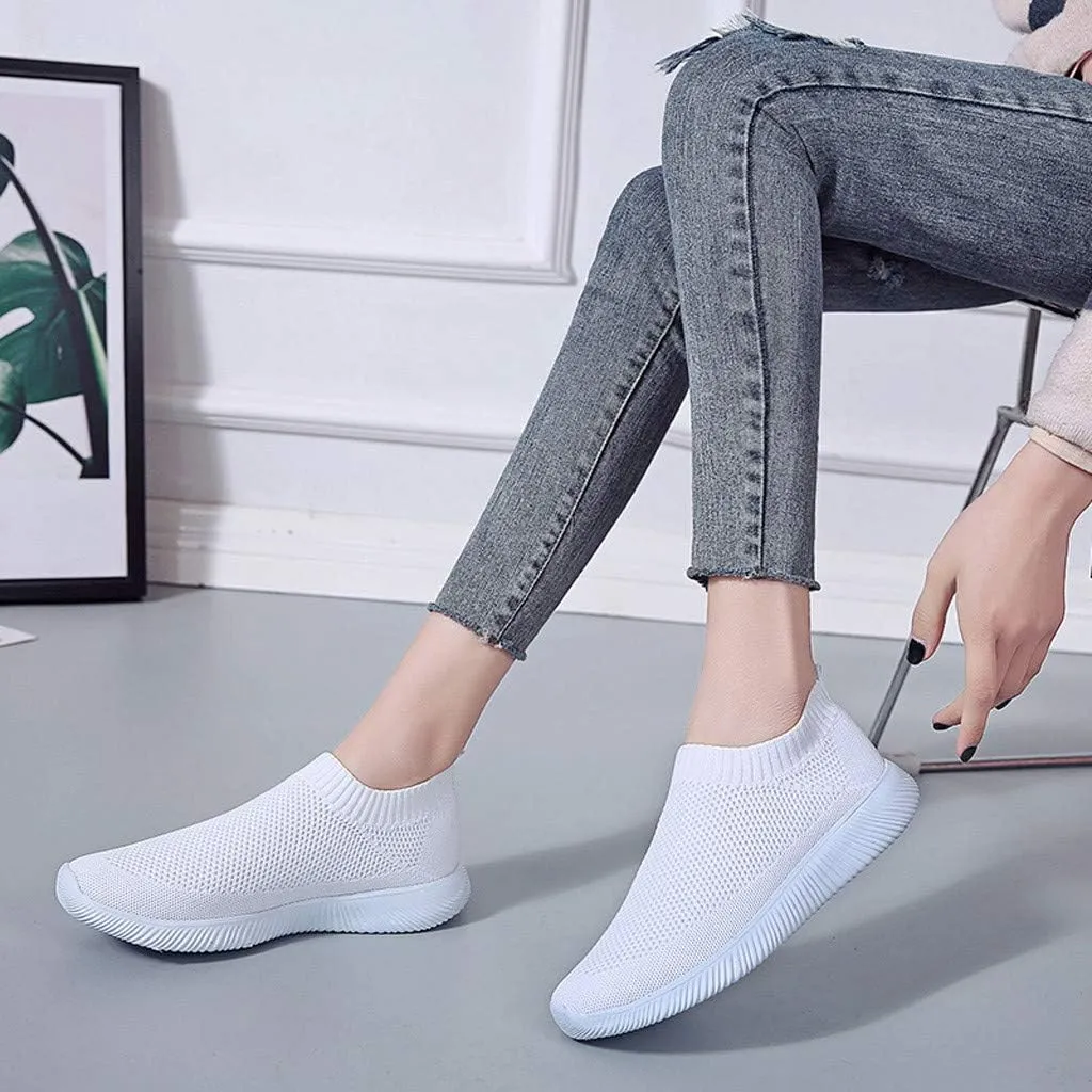 Womens Walking Shoes Sock Casual Ladies Fashion Sneakers Mens Dress Shoes Flat Feet Men Shoes Casual White Platform Sneakers Tennis Shoe Casual Loafers