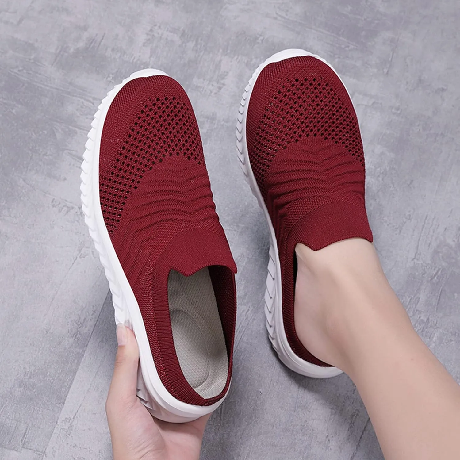 Womens Walking Tennis Shoes Lightweight Orthopedic Loafers Casual Breathable Sneakers Comfortable Mules Casual Garden Clogs