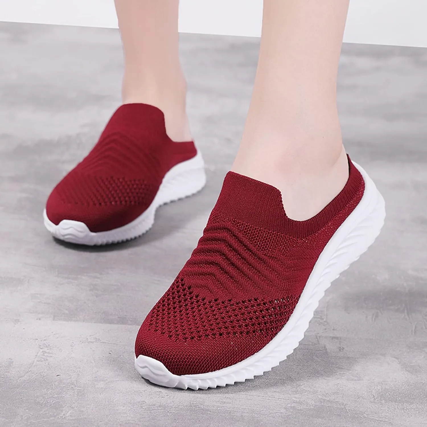 Womens Walking Tennis Shoes Lightweight Orthopedic Loafers Casual Breathable Sneakers Comfortable Mules Casual Garden Clogs