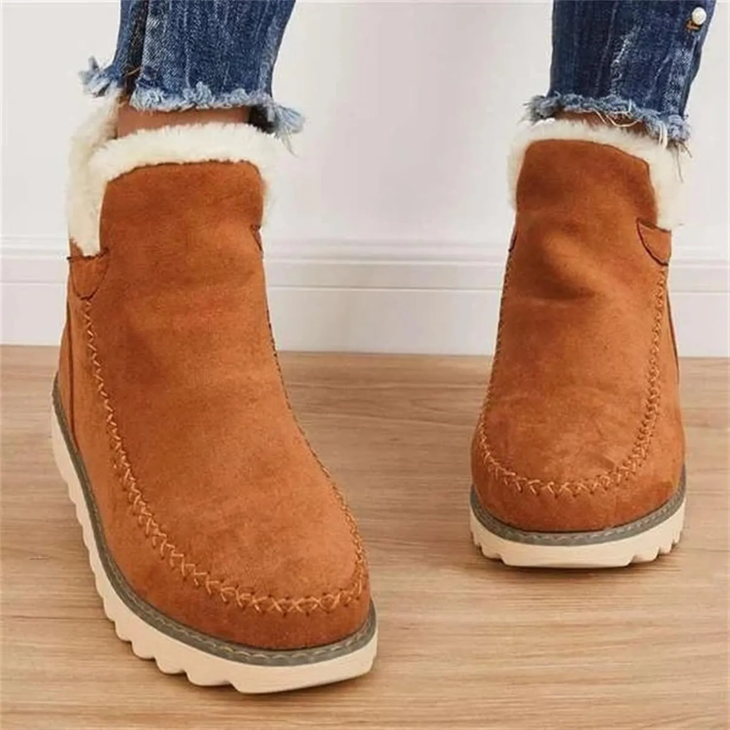 Womens Winter Boots Waterproof Adults Short Snow Boots Womens Winter Snow Boots with Warm Fur Lining Short Boot Women Winter Womens Rain Boots Men's Winter Booties
