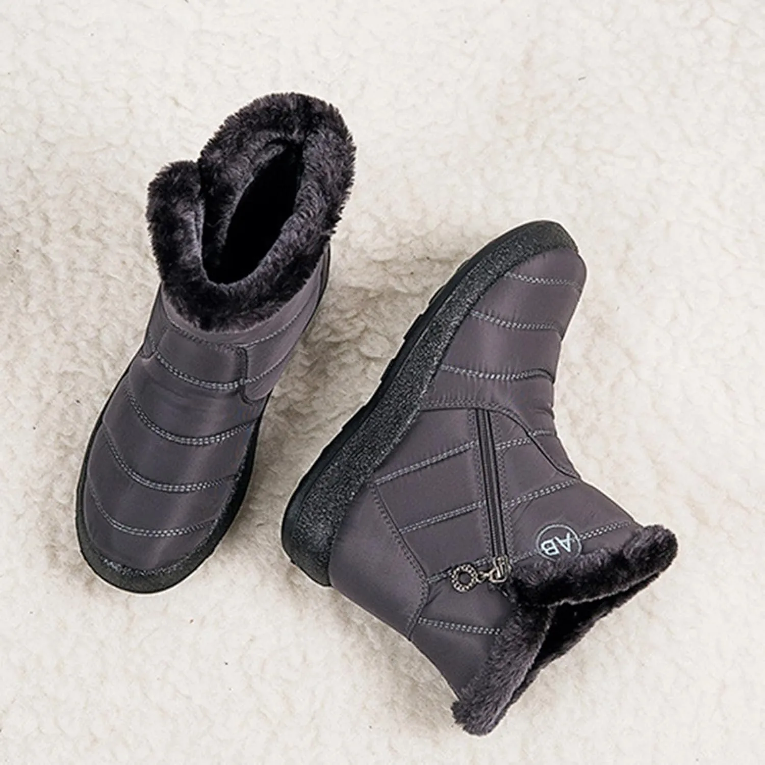Womens Winter Boots Waterproof,Fashion High Top Cold-Weather Warm Snow Boots for Women,Comfortable Trekking Walking Fur Lined Boots,Slip Resistant