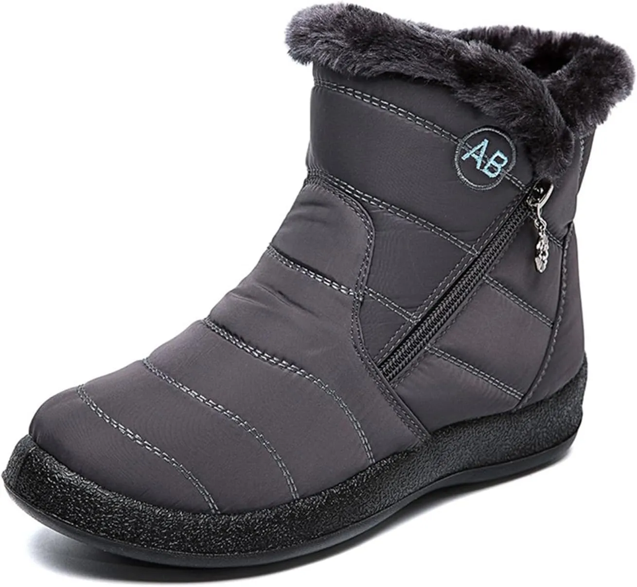 Womens Winter Boots Waterproof,Fashion High Top Cold-Weather Warm Snow Boots for Women,Comfortable Trekking Walking Fur Lined Boots,Slip Resistant