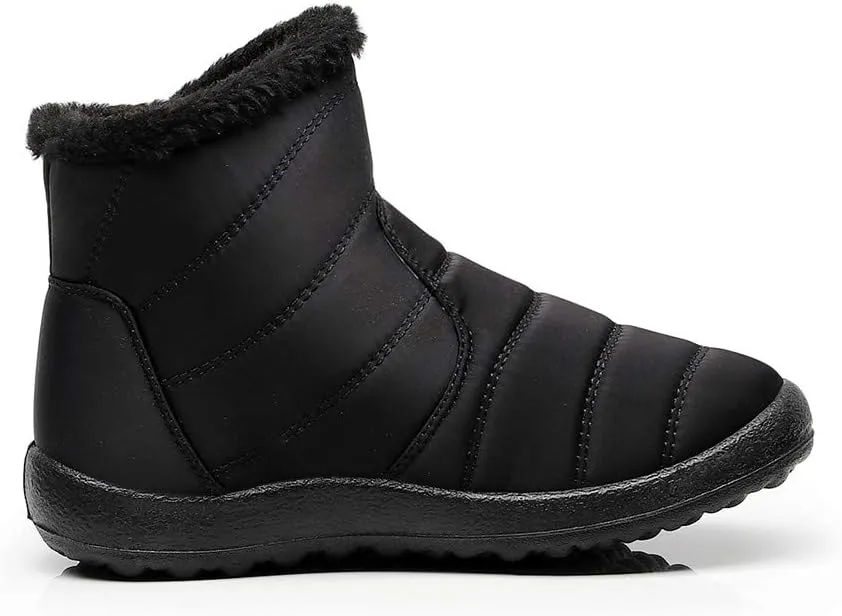 Women's Winter Boots with Zipper Adults Plush Lined Boots Womens Winter Snow Boots with Warm Fur Lining Bj Waterproof Boot Womens Cowboy Boots Men Winter Booties