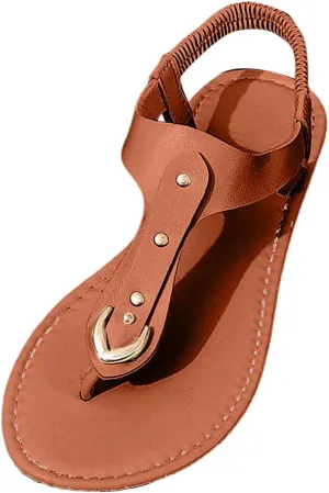 Yoga Mat Comfortable Flat Sandal for Women Dressy Shoes with Hook & Loop Strap Soft Soled Sandals for Women