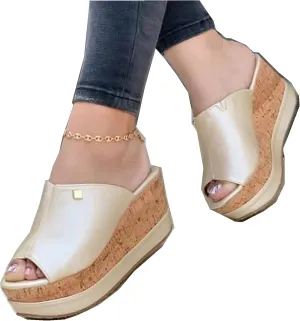 ZBYY Women's Wedge Sandals Open Toe Platform Flip Flops Slingback Fashion Summer Slip On Beach Outdoor Slippers